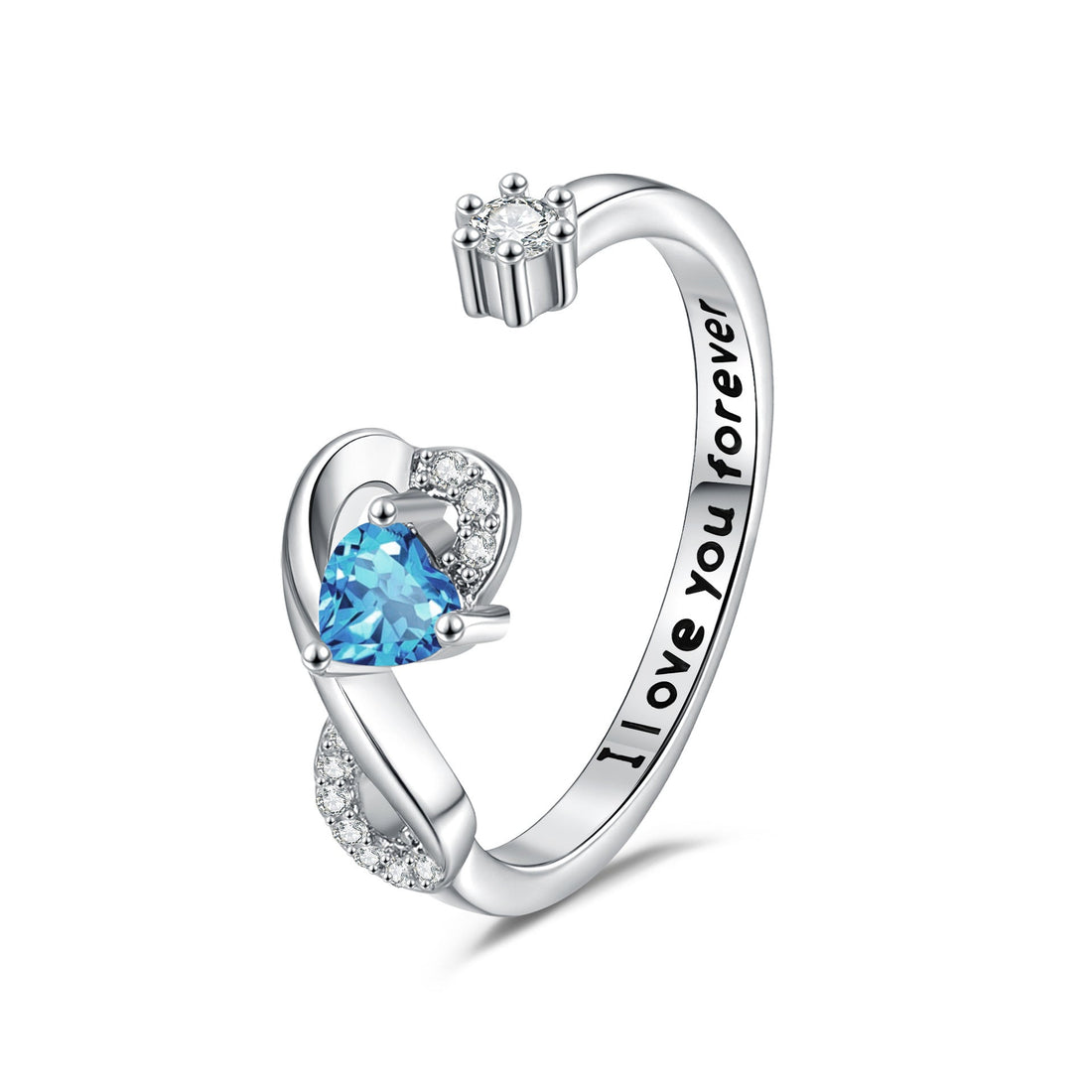 Heart-shaped Birthstone Women's Ring Fashion - Norellé