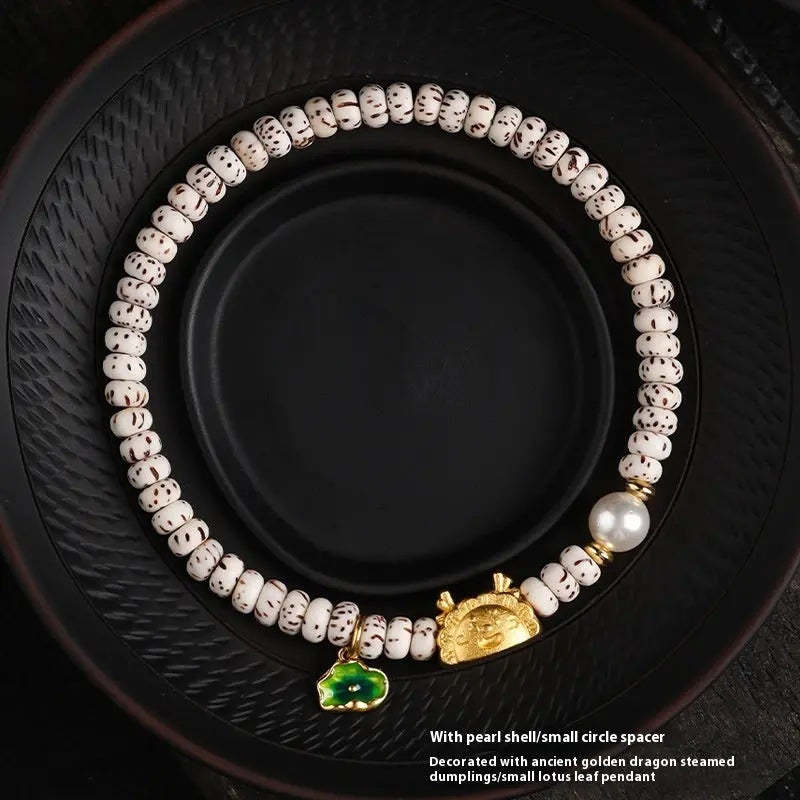 Single-wrap Bracelet Crescent Moon High Density Smooth And White - Norellé