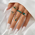 Emerald Diamond-studded Ring Suit Women - Norellé