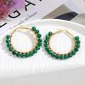 Natural Stone Stainless Steel Winding Earrings - Norellé