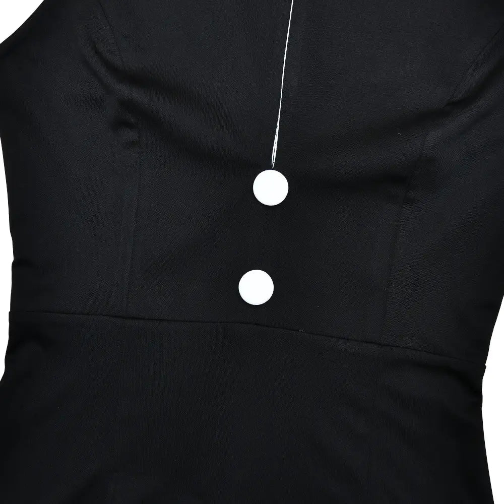 Lapel Backless Slit Dress