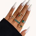 Emerald Diamond-studded Ring Suit Women - Norellé