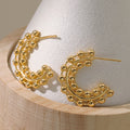 Retro Simple Circle Earrings Design French Style - Norellé