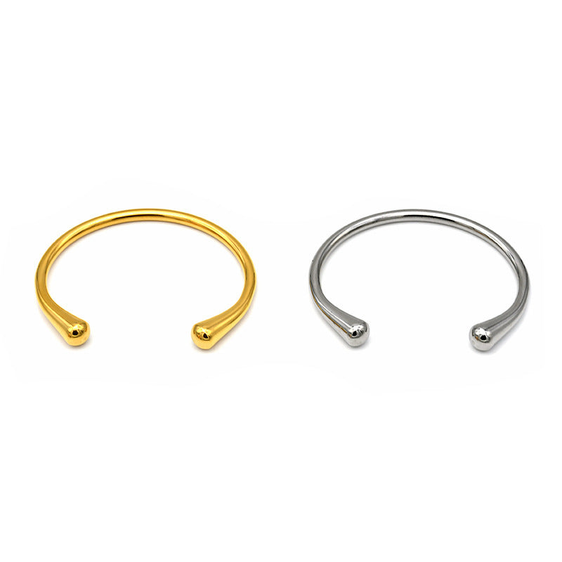 18K Gold Plated Simple Drop Shape Titanium Steel Bracelet - Norellé