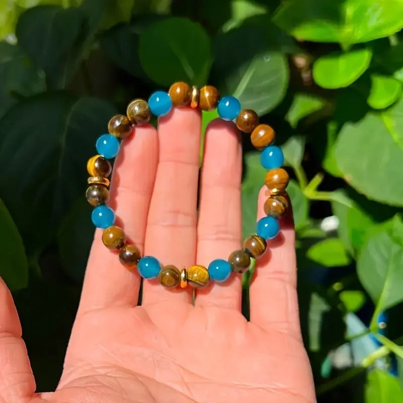 A Wealth-attracting Tiger's Eye Stone Bracelet - The Natural Beads Symbolize Wealth And Bring Abundance And Prosperity. It Is A Crystal Bracelet Jewelry Gift That Brings Peace And Good Luck - Norellé