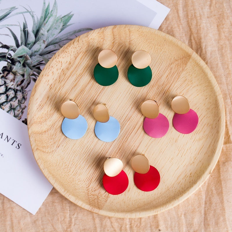 Morandi Contrast Earrings Korean Fashion Advanced - Norellé