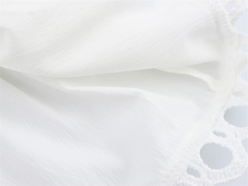 Hollow Design Tight Waist A Swing Short Sleeve Dress