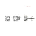 Gold-plated Micro-inlaid Round Zircon Ear Studs Earrings - Norellé