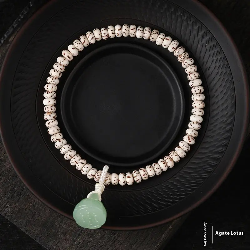 Single-wrap Bracelet Crescent Moon High Density Smooth And White - Norellé