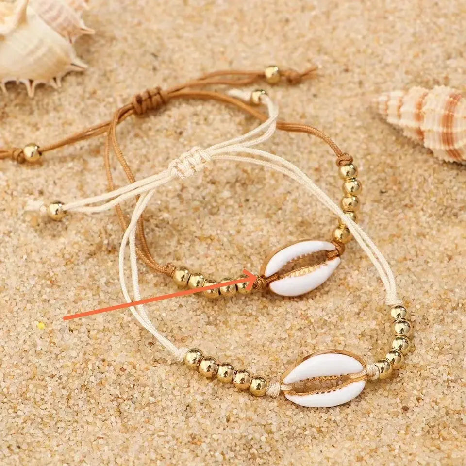 Personalized Creative Alloy Shell Hawaiian Style Casual Bracelet Shell Woven Bracelet - Norellé