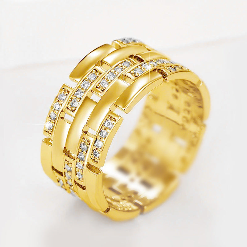 Micro Inlaid Zircon Business Ring - Norellé