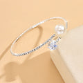 Women's Pearl Heart Full Diamond Bracelet Elastic Jewelry - Norellé