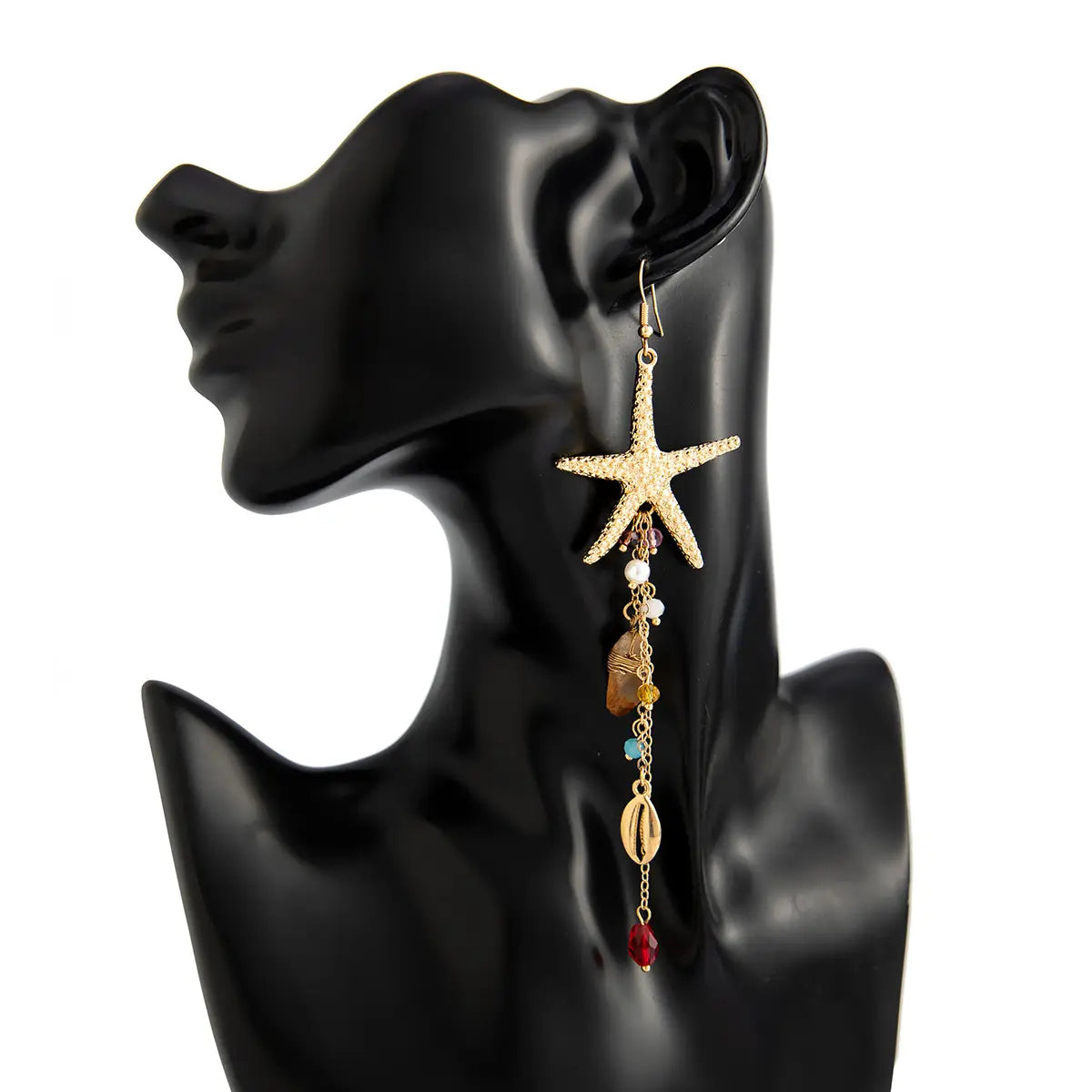 Holiday Beach Starfish Jellyfish Metal Alloy Earrings