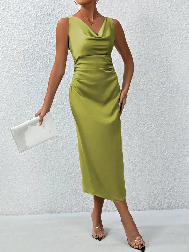 Spring And Summer Silk Dress