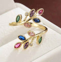 Leaves Open Ring Female Light Luxury Temperament High Sense - Norellé