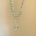 Blue Butterfly Double-layered Tassel Necklace Summer - Norellé