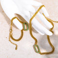 New Full Diamond Necklace Punk Rock Diamond-embedded Geometric Clavicle Chain - Norellé