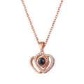 Language I Love You Love Heart-shaped Projection Necklace - Norellé