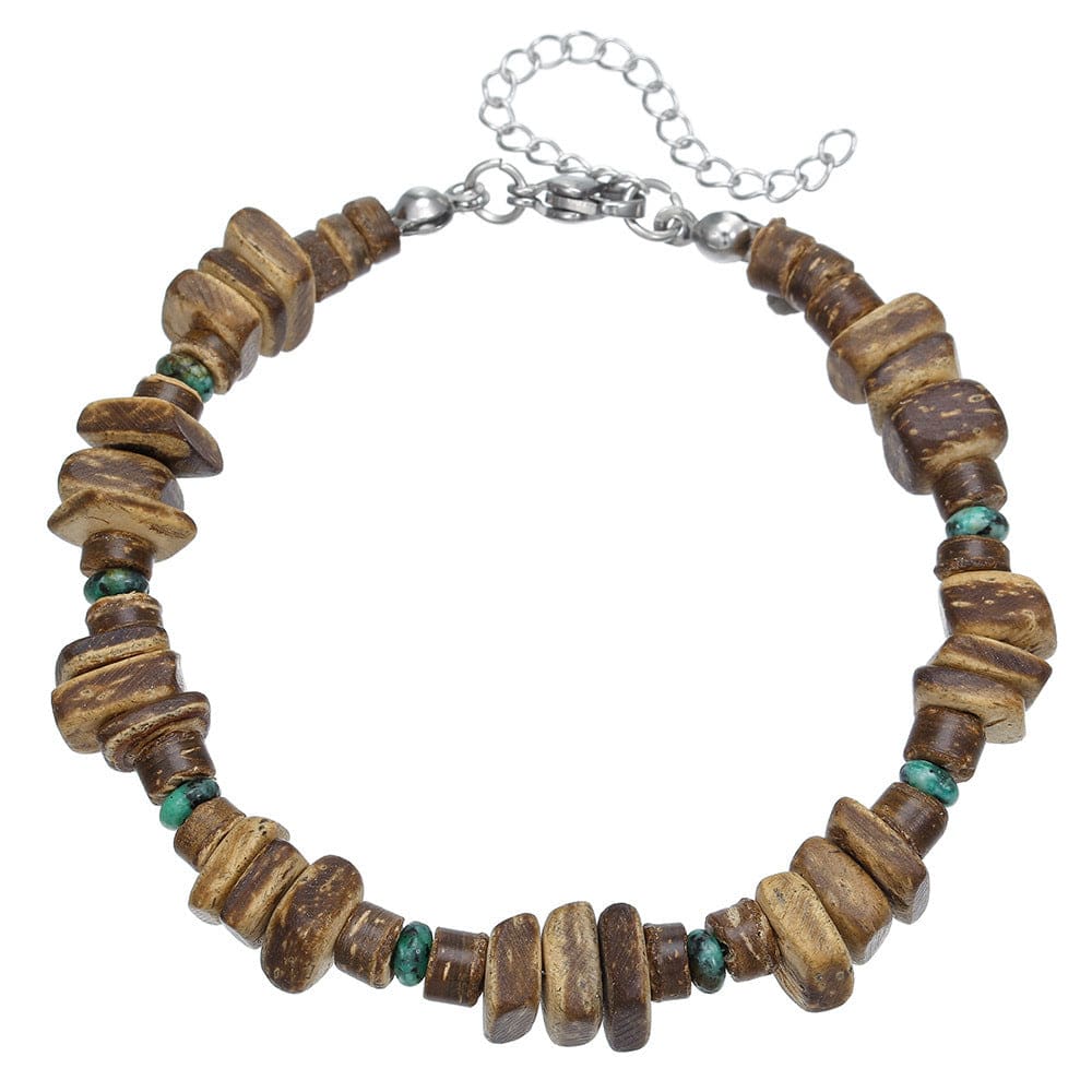 Simple Turquoise Wooden Bead Bracelet - Norellé
