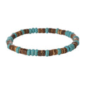 Simple Turquoise Wooden Bead Bracelet - Norellé