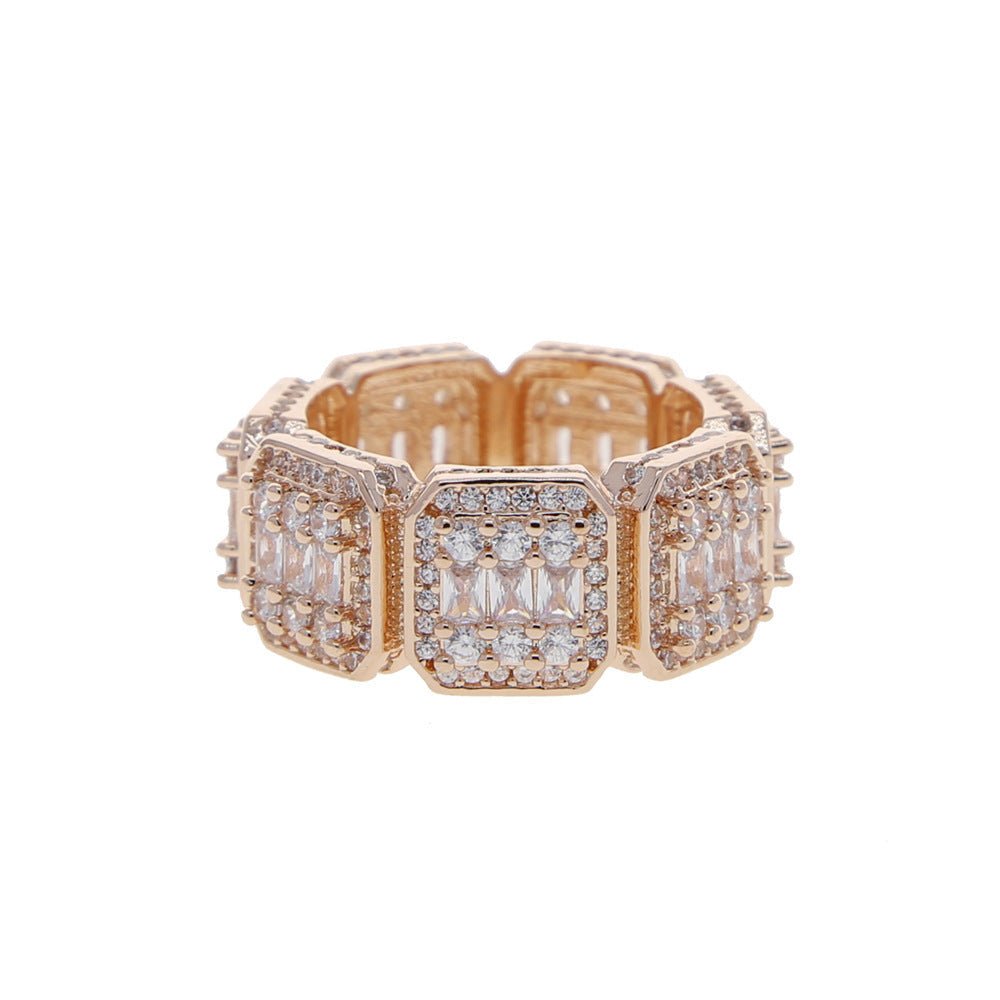 Square Zircon Ring European And American Fashion - Norellé