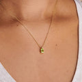 Rectangular 12month Birthday Stone Pendant Colorful Zircon Clavicle Chain - Norellé