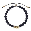 Bubble Letter Bracelet, Natural Stone Name Bracelet - Norellé