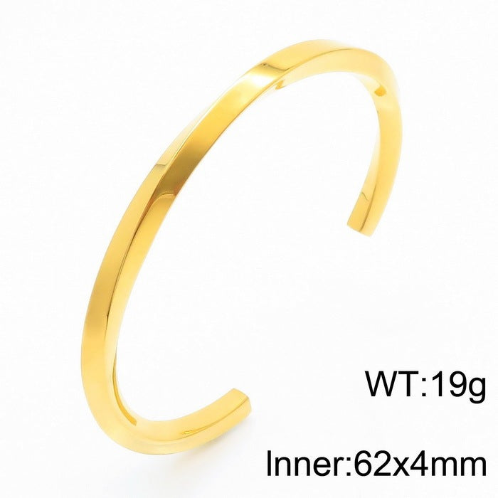 Twisted Ring Square Twisted Stainless Steel Bracelet - Norellé
