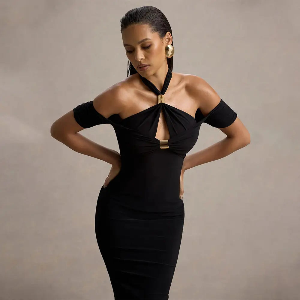 Halter Slim Fit Dress Backless Sleeveless