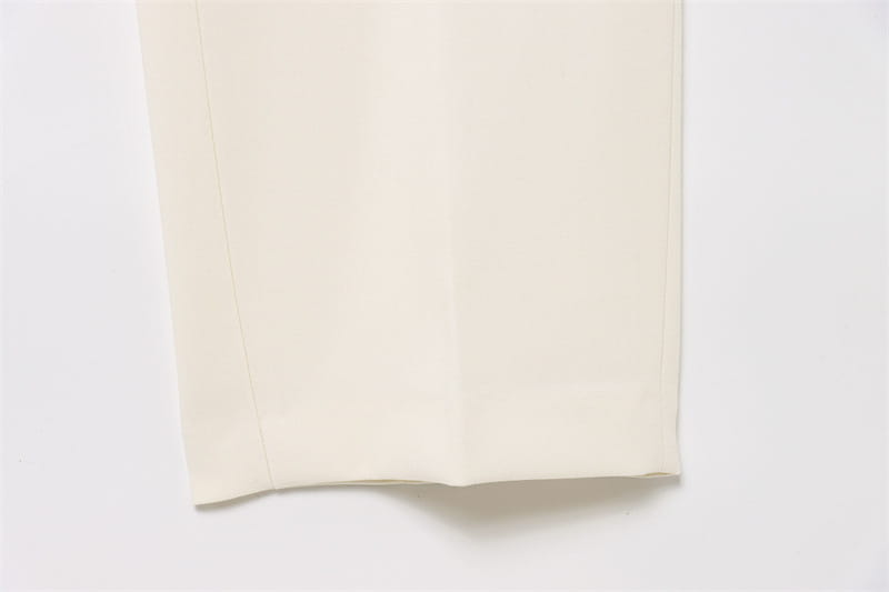 Thin Scarf Lapel Blazer Straight-leg Pants