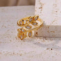Leaves Open Ring Female Light Luxury Temperament High Sense - Norellé