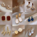 Silver Needle Fashion High-grade Diamond Enamel Earrings - Norellé