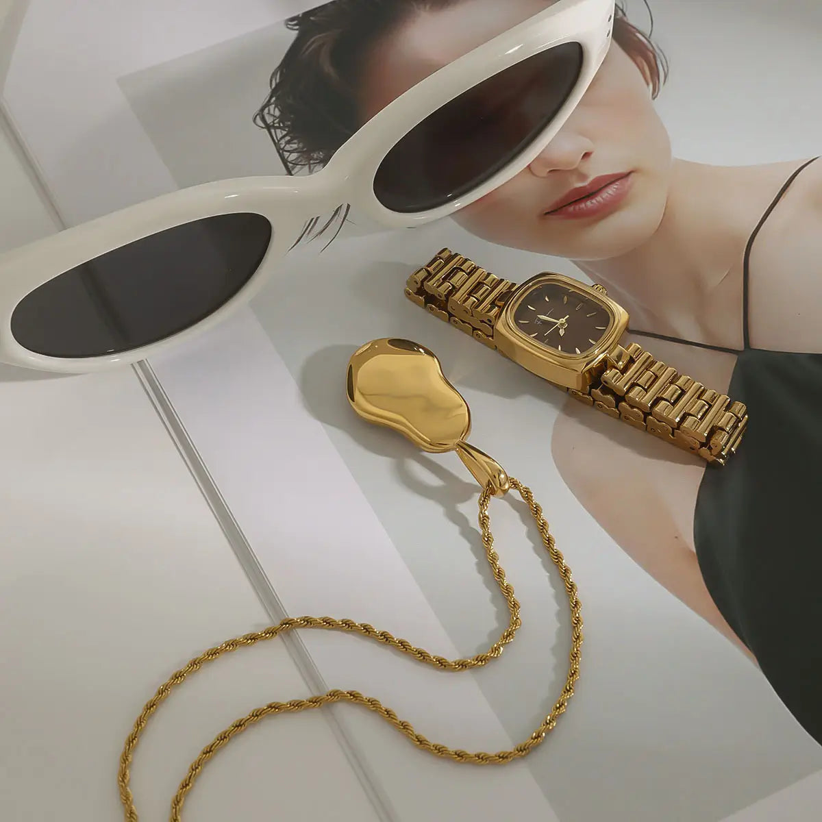 Stainless Steel Pearl Necklace Female Niche