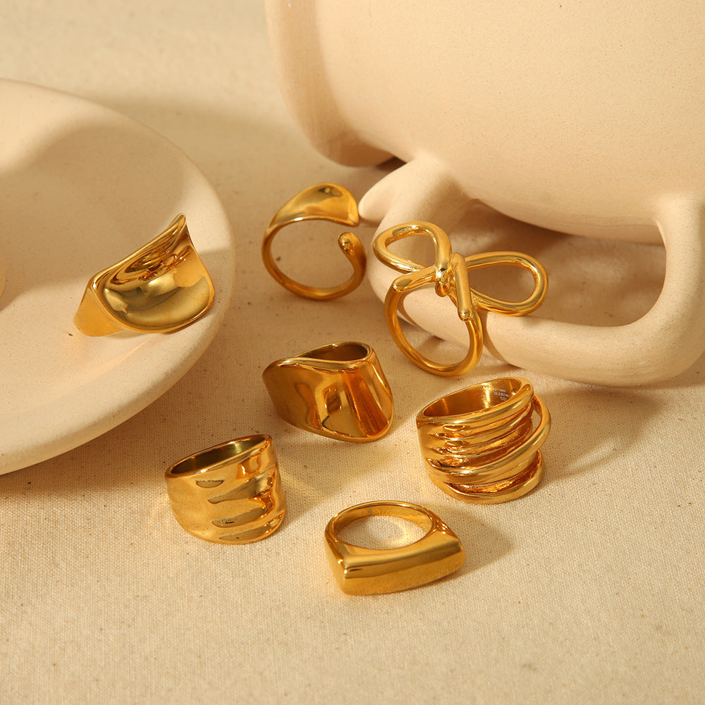 Women's 18K Gold Stainless Steel Ring - Norellé