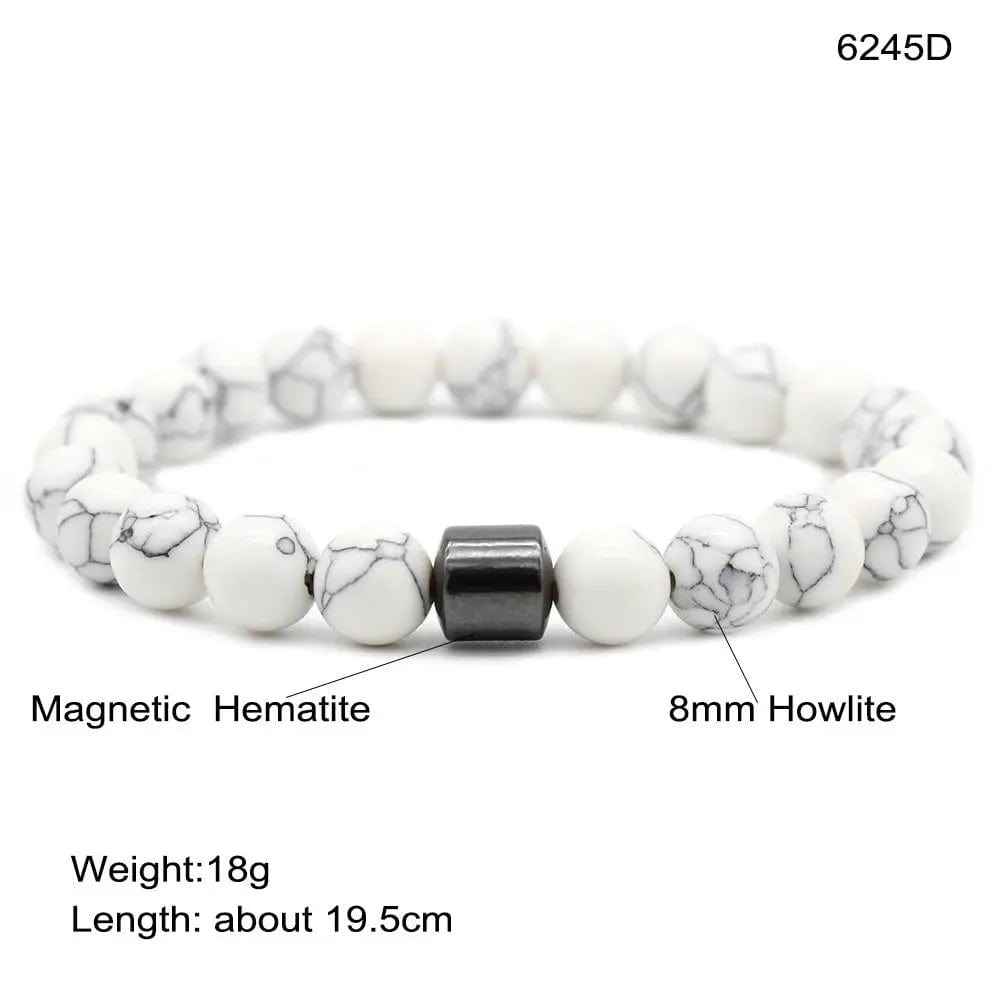 Black Stone Tiger Eye Bead Bracelet - Norellé