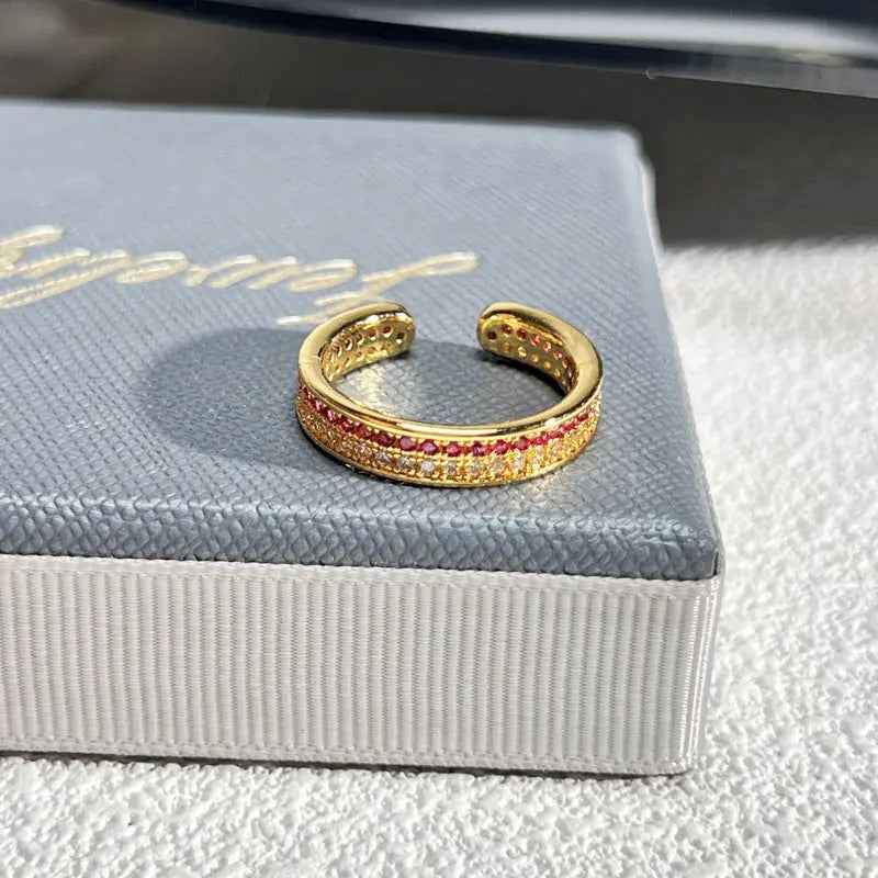 French Rose Zircon Light Luxury High-grade Ring - Norellé
