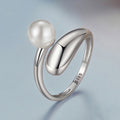 Simple Temperament Shell Pearls Open Ring - Norellé