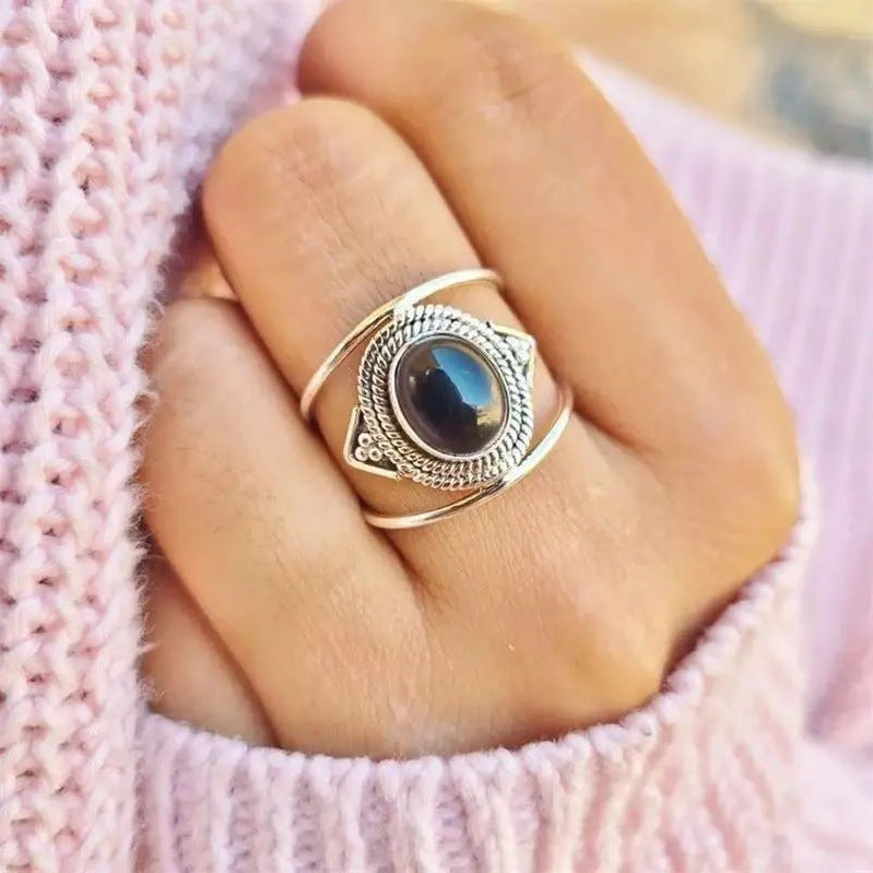 Oval Fashion Simple Personalized Stone Ring - Norellé