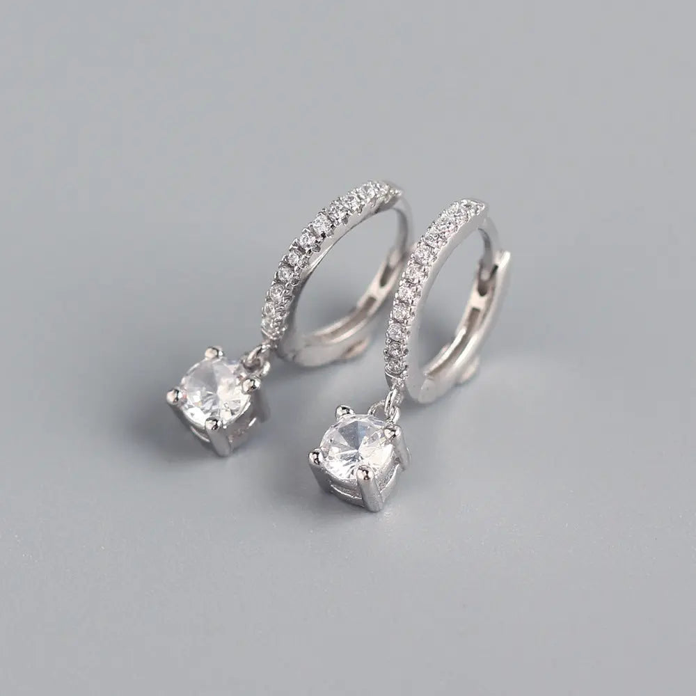 Female S925 Sterling Silver INS Style Rhinestone Earrings - Norellé