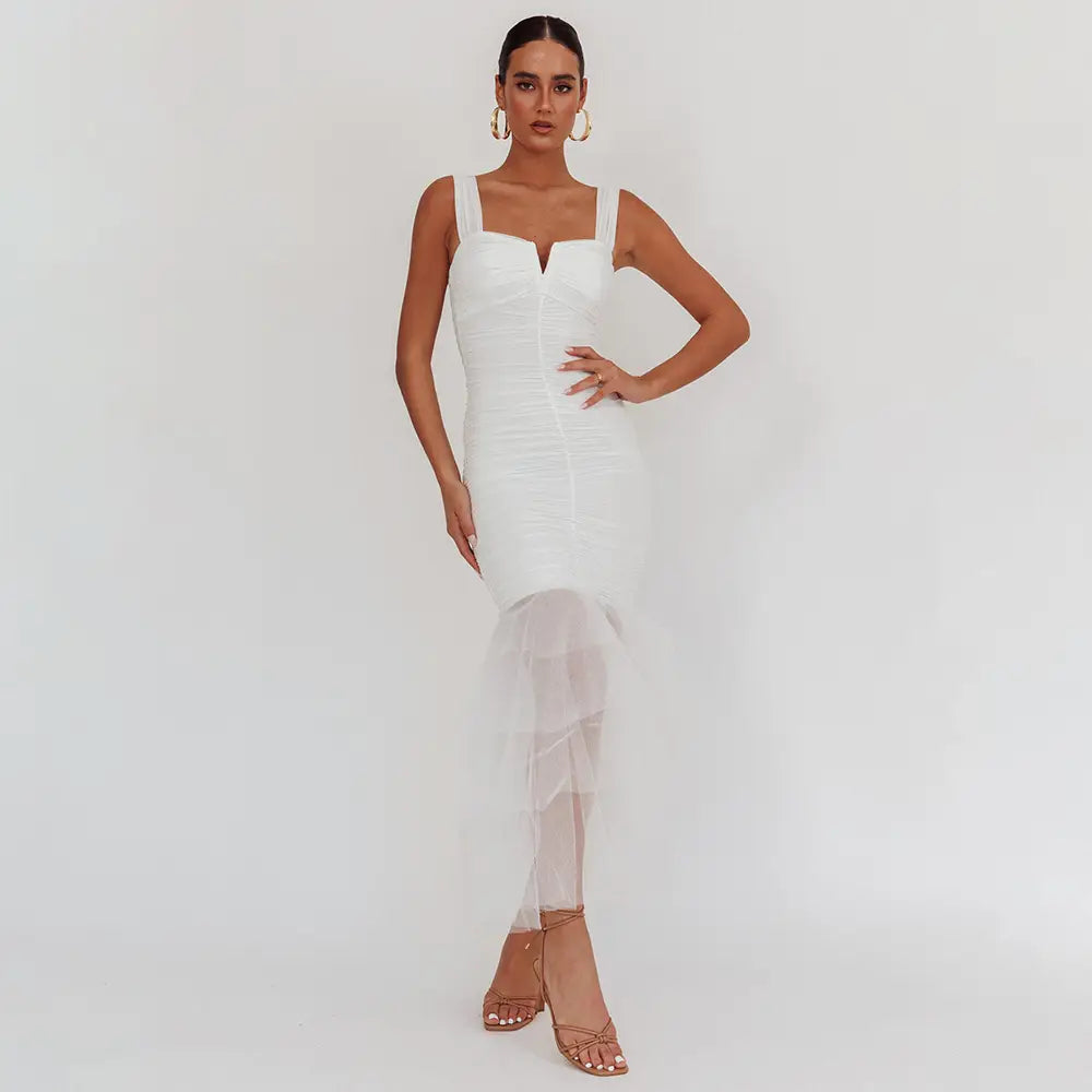 Patchwork Suspender Dress