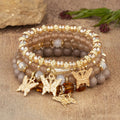 Multi-layer Wooden Bead Beaded Bracelet Elastic Bracelet Alluno