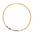 Design Color Zircon Copper Double Necklace - Gold - electronic accessories
