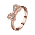 Three-dimensional Bow Ring Women's Rose Gold Simple - Norellé