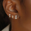 S925 Sterling Silver Light Luxury Inlaid Zircon Trendy Earrings - Norellé