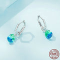 Sterling Silver S925 Water Drop Earrings Simple Gradient - Norellé