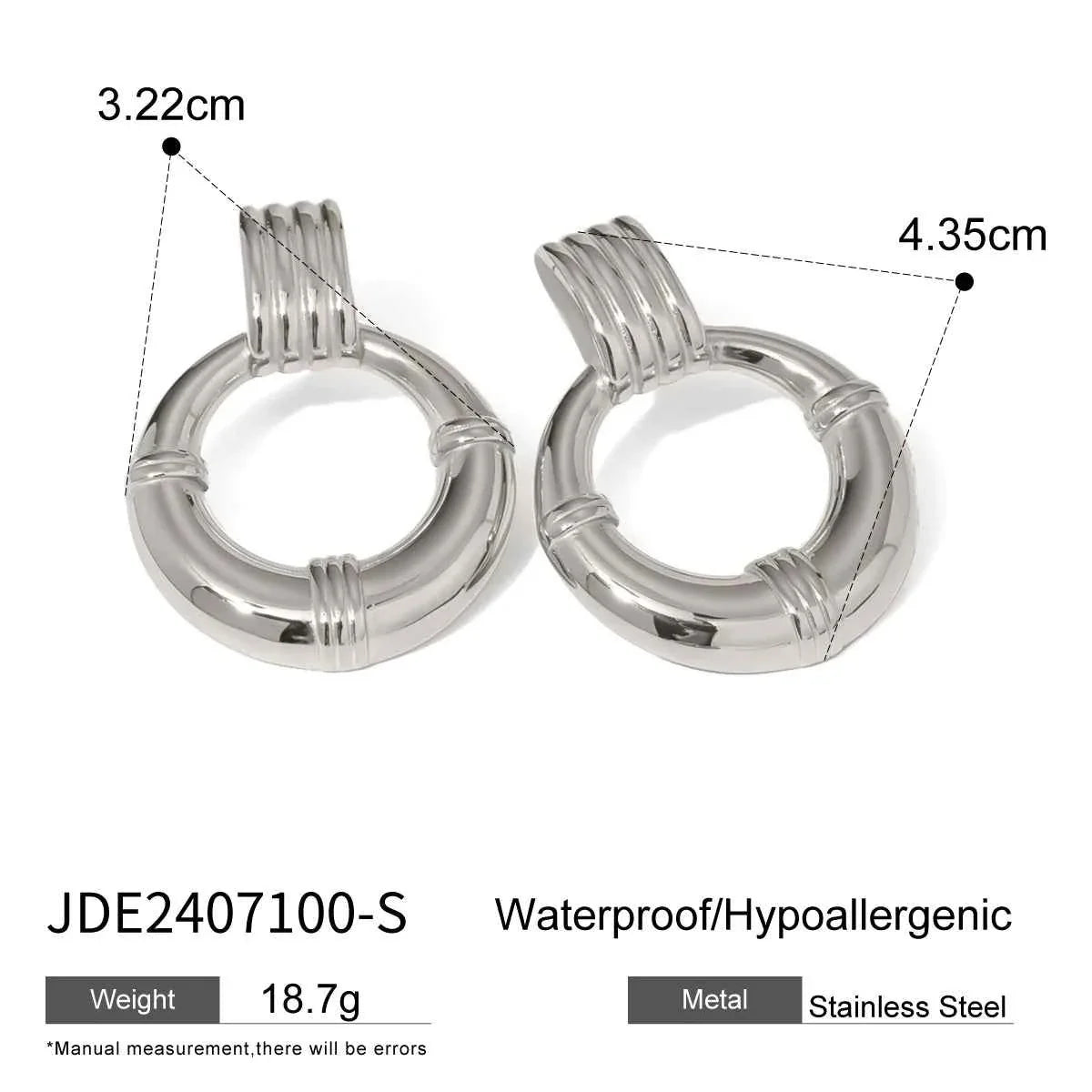 Double Hoop Stud Earrings