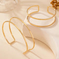 Double-layer Hollow Gold Bangle Bracelet Ladies - 2PCS - electronic accessories