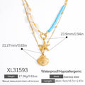 Double-layer Twin Titanium Steel Color-preserving Clavicle Chain - XL31593 - electronic accessories