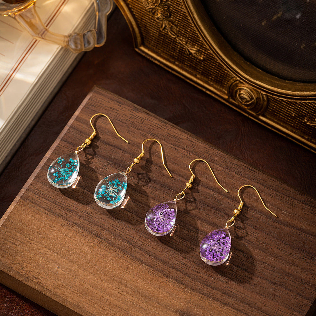 Drop-shaped Transparent Dream Glass Ball Earrings - electronic accessories