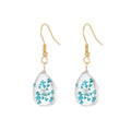 Drop-shaped Transparent Dream Glass Ball Earrings - Sea Blue - electronic accessories